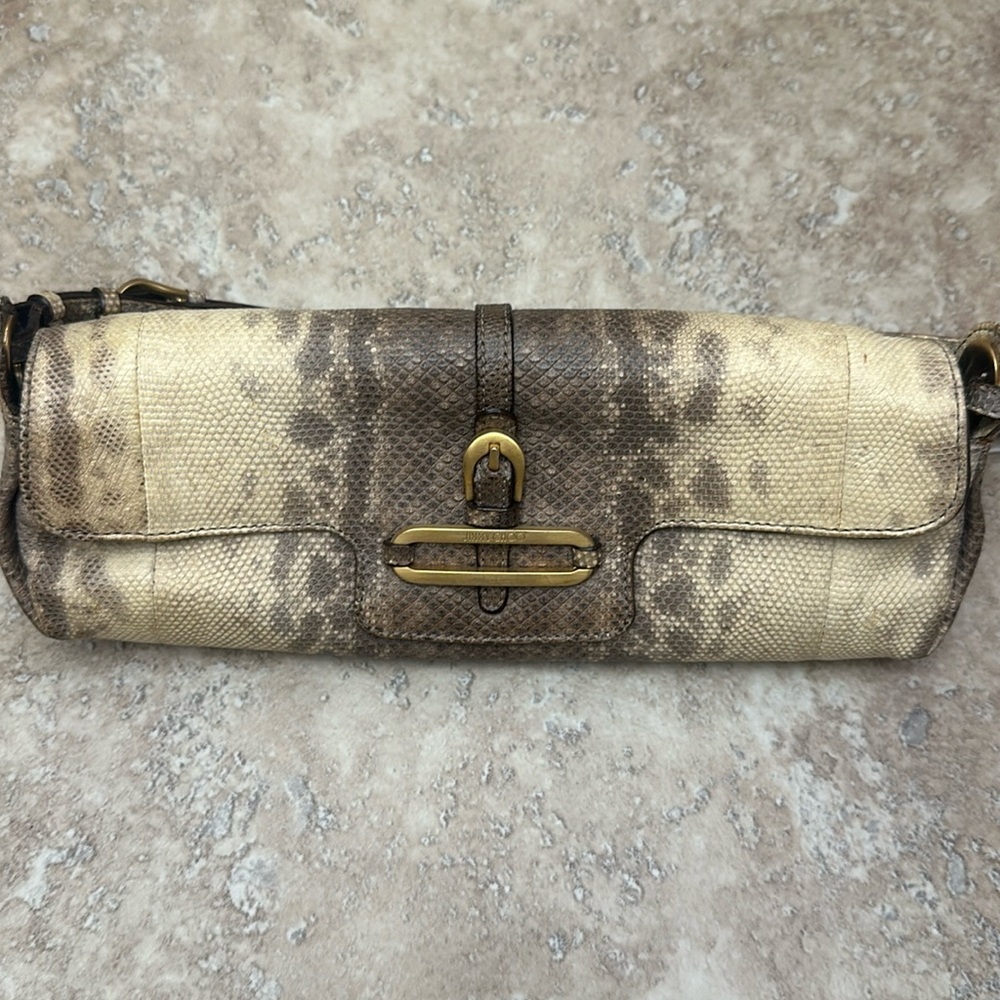 Jimmy Choo snakeskin clutch